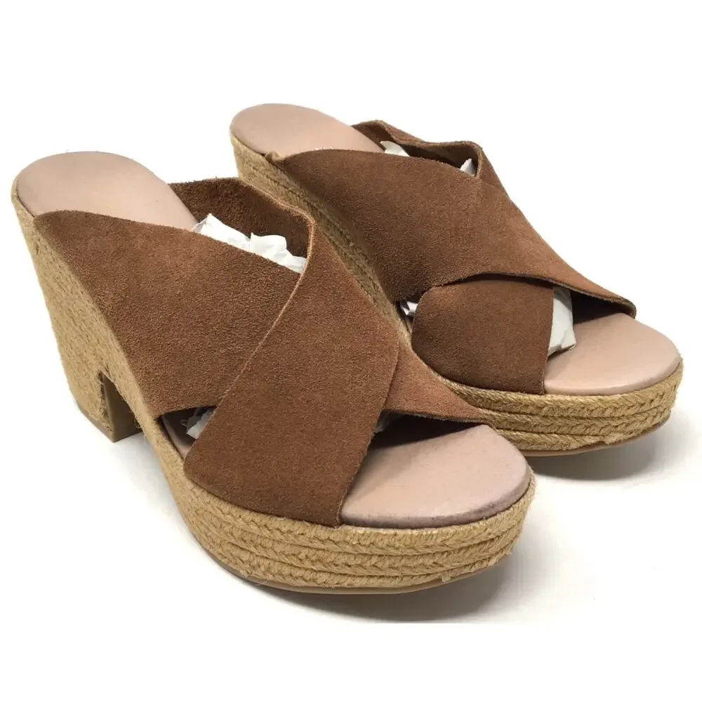 Chinese Laundry Quay Women's Size 10 Rusty Brown Espadrille Wedge Sandal Shoes - Picture 2 of 7